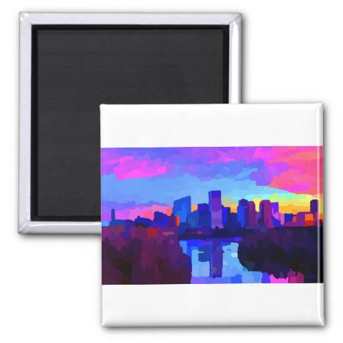 Downtown Richmond Virginia Skyline at Sunset Magnet