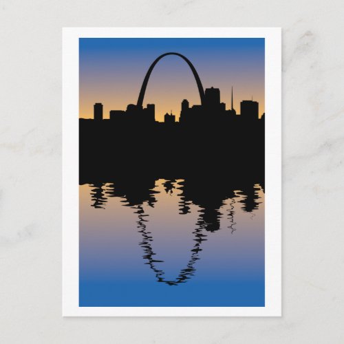 Downtown Saint Louis Missouri Silhouette Postcard