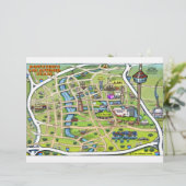 Downtown San Antonio Cartoon Map (Standing Front)