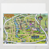 Downtown San Antonio Cartoon Map (Front/Back)