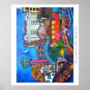 Downtown San Antonio Montage Two Print