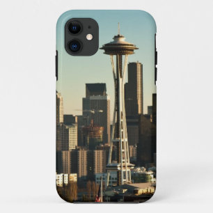 Downtown Seattle skyline and Space Needle iPhone 11 Case