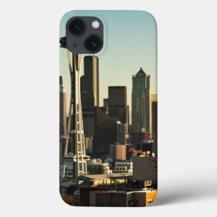 Downtown Seattle skyline and Space Needle iPhone 13 Case