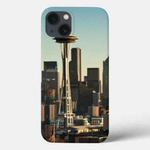 Downtown Seattle skyline and Space Needle iPhone 13 Case