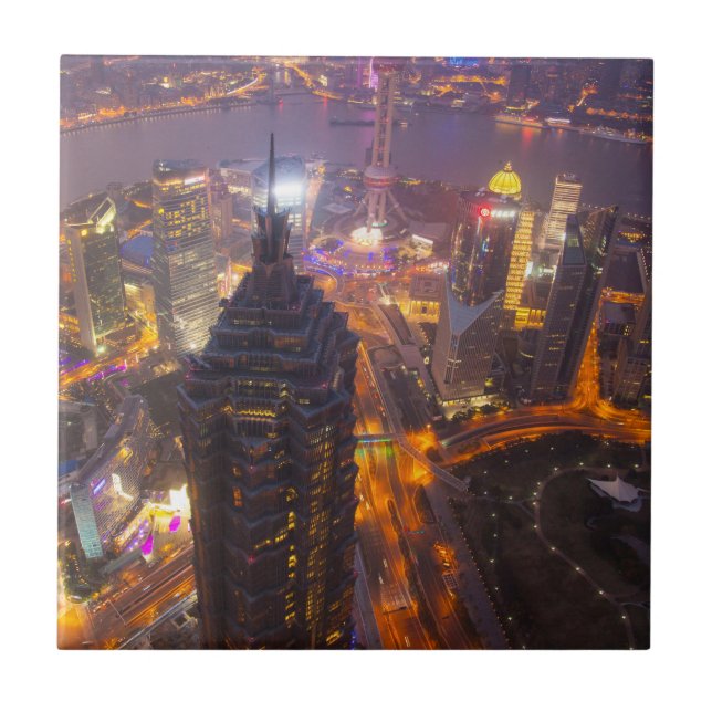 Downtown Shanghai City Ceramic Tile (Front)