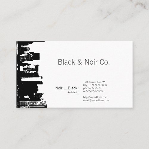 Downtown Silhouette Architect Business Card Templates