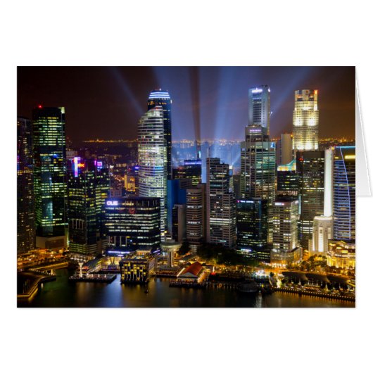 Downtown Singapore city at night (Front Horizontal)