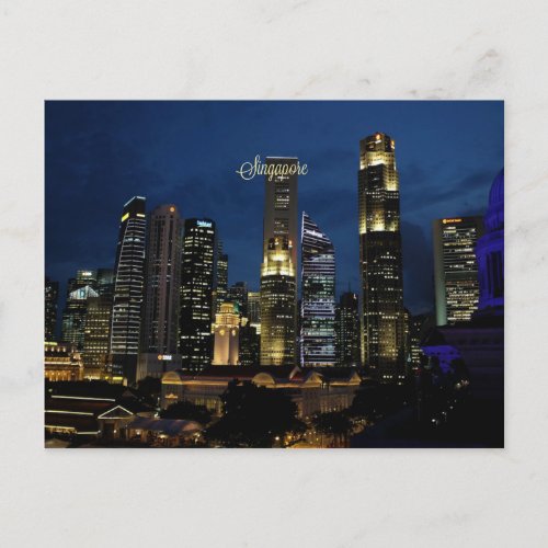 Downtown Singapore Postcard