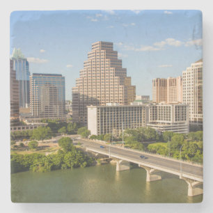 Downtown Skyline on Lady Bird Lake Stone Coaster