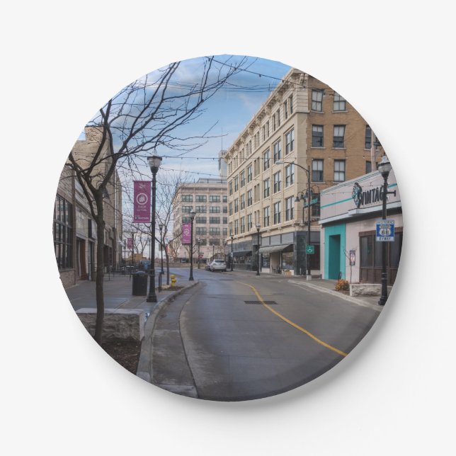 Downtown Springfield Paper Plates (Front)