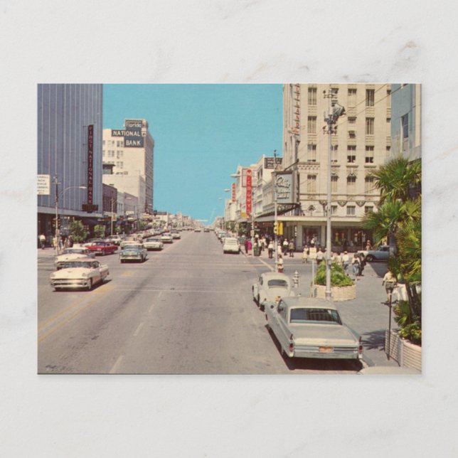 Downtown St. Petersburg FL Vintage Postcard (Front)