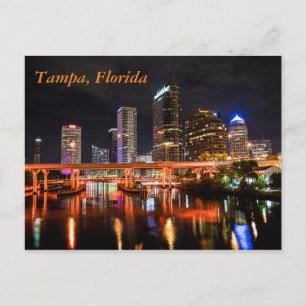 Downtown Tampa, Florida by Night Postcard