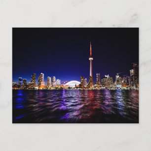 Downtown Toronto Canada cityscape at night Postcard