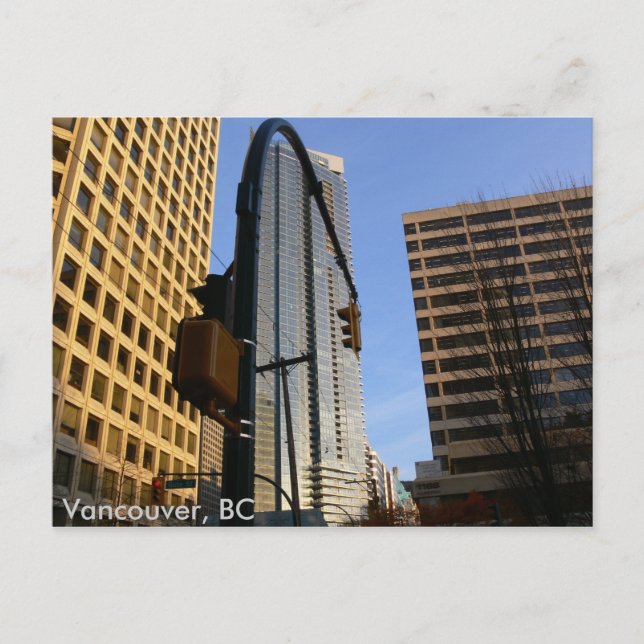 Downtown Vancouver, BC Postcard (Front)