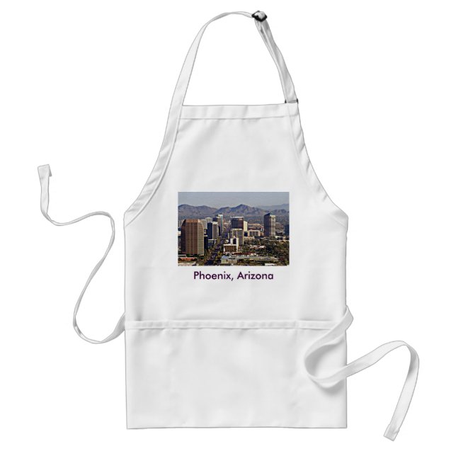 Downtown View of Phoenix, Arizona Adult Apron (Front)