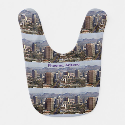 Downtown View of Phoenix Arizona Baby Bib