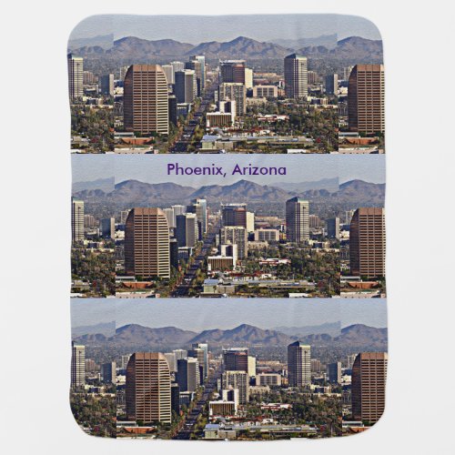 Downtown View of Phoenix Arizona Baby Blanket