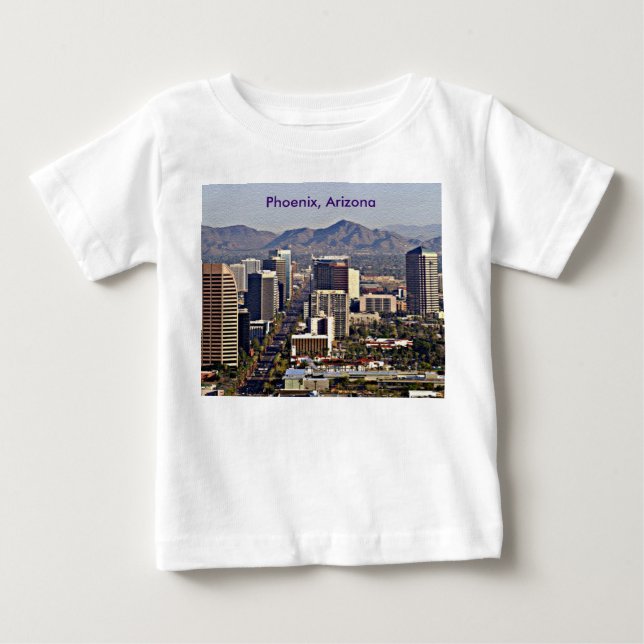 Downtown View of Phoenix, Arizona Baby T-Shirt (Front)