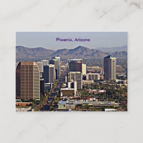 Downtown View of Phoenix Arizona Business Card