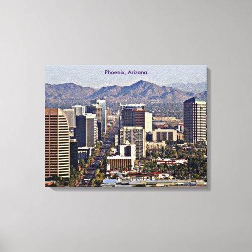 Downtown View of Phoenix Arizona Canvas Print