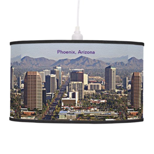 Downtown View of Phoenix Arizona Ceiling Lamp