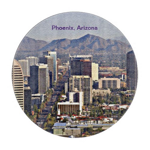 Downtown View of Phoenix Arizona Cutting Board