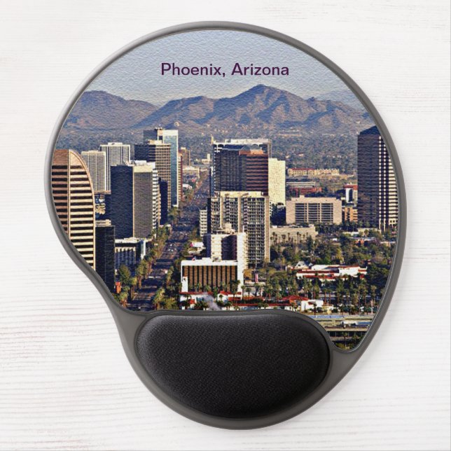 Downtown View of Phoenix, Arizona Gel Mouse Pad (Front)