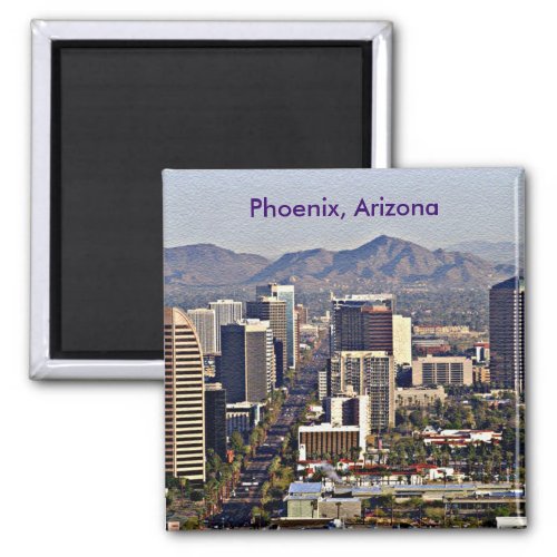 Downtown View of Phoenix Arizona Magnet