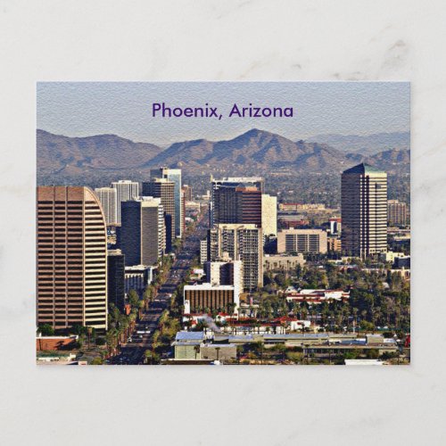 Downtown View of Phoenix Arizona Postcard