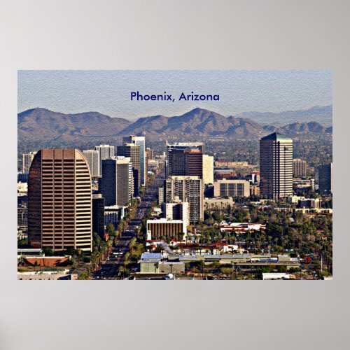 Downtown View of Phoenix Arizona Poster