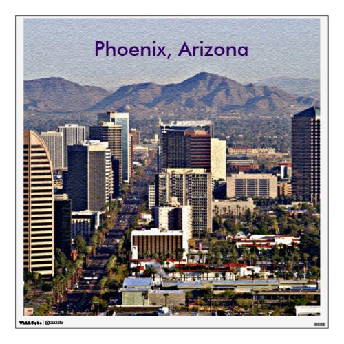Downtown View of Phoenix Arizona Wall Sticker