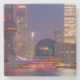 Downtown waterfront shanghai, China Stone Coaster