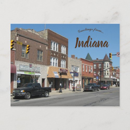 Downtown Whiting Indiana Postcard