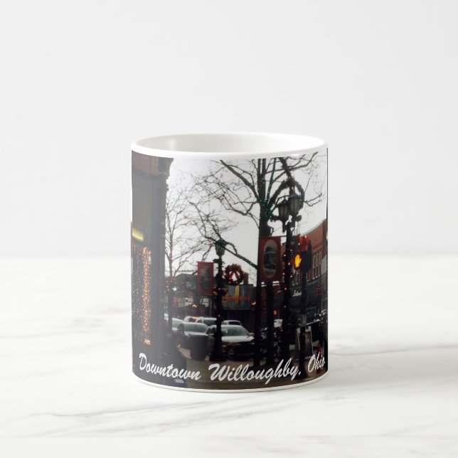 Downtown Willoughby Christmas Photo Mug (Center)