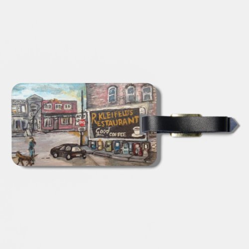 Downtown Willoughby Dog Walk Luggage Tag