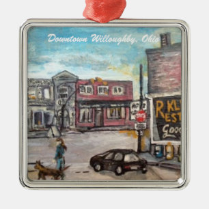 Downtown Willoughby, Ohio Dog Walk Ornament