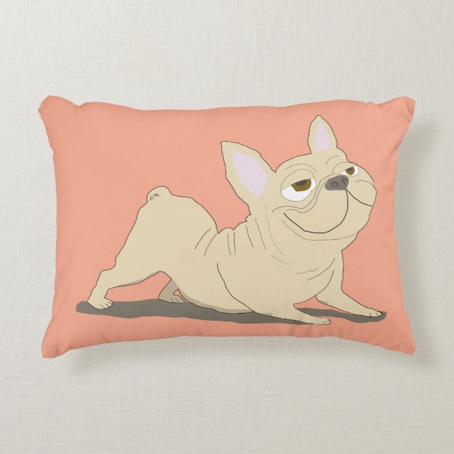 Downward dog accent pillow (Front)