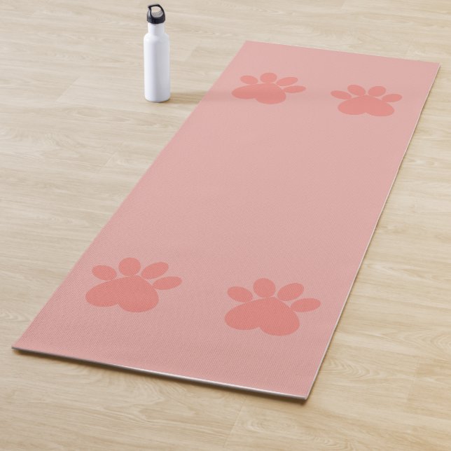 Downward Dog Yoga Mat - Contented Coral (In Situ)