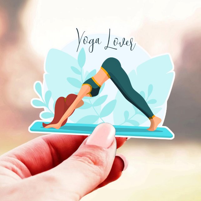 Downward Dog Yoga Pose – Minimalist Custom Design Sticker (Creator Uploaded)