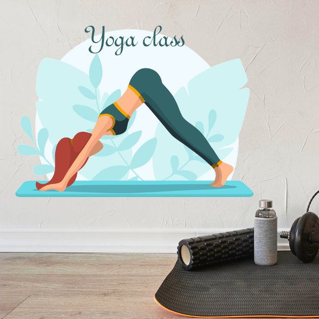 Downward Dog Yoga Pose – Minimalist Custom Design Wall Decal (Creator Uploaded)