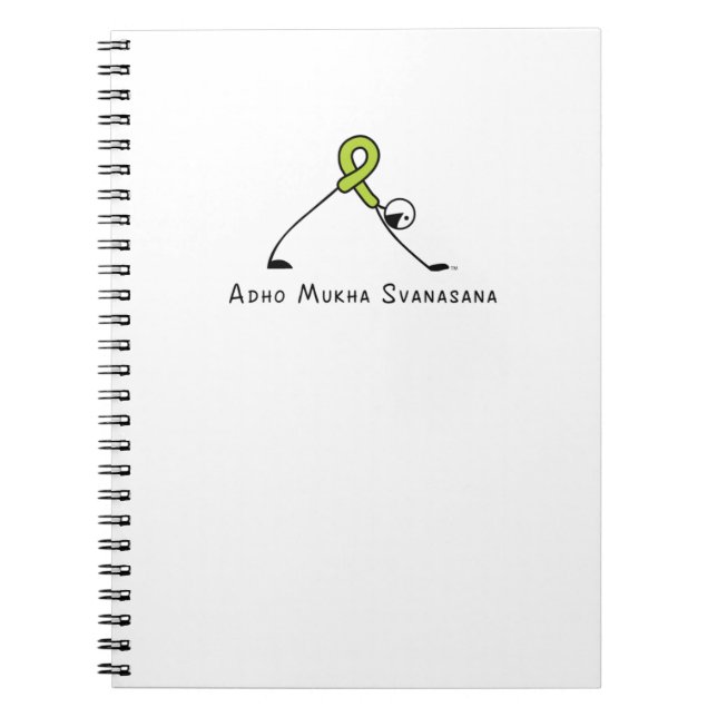 Downward Dog Yoga Stick Figure Notebook (Front)