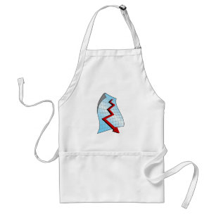 Downward Graph Red Arrow Adult Apron