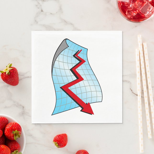 Downward Graph Red Arrow Napkins (Creator Uploaded)