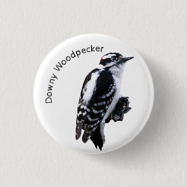 Downy Woodpecker Button (Front)