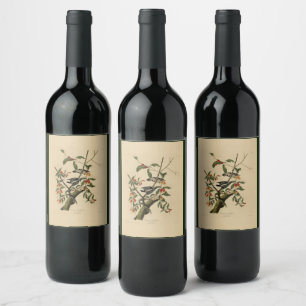 Downy Woodpecker - from Audubon's Birds of America Wine Label