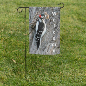 Downy Woodpecker  Garden Flag