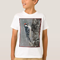 Downy Woodpecker in Snow - Original Photograph