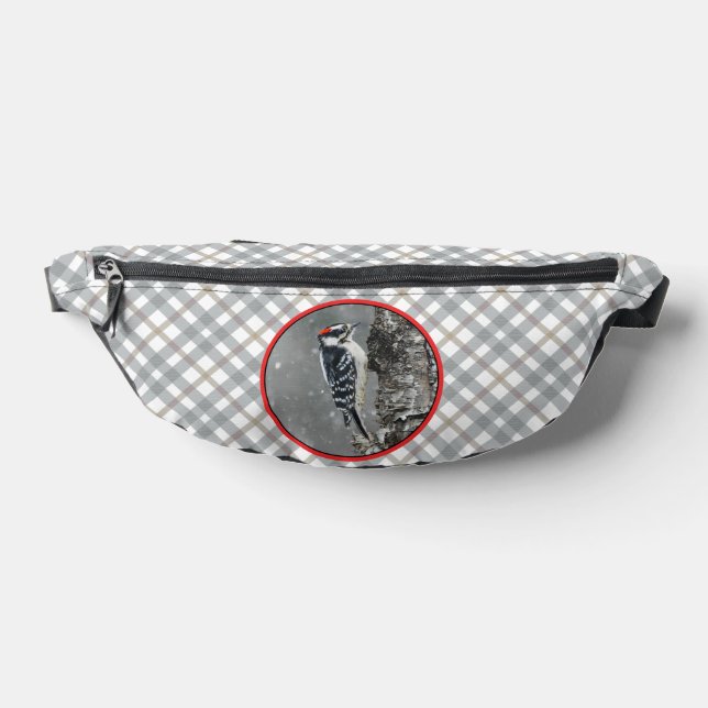 Downy Woodpecker in Winter Original Photograph Fanny Pack (Lay Down)