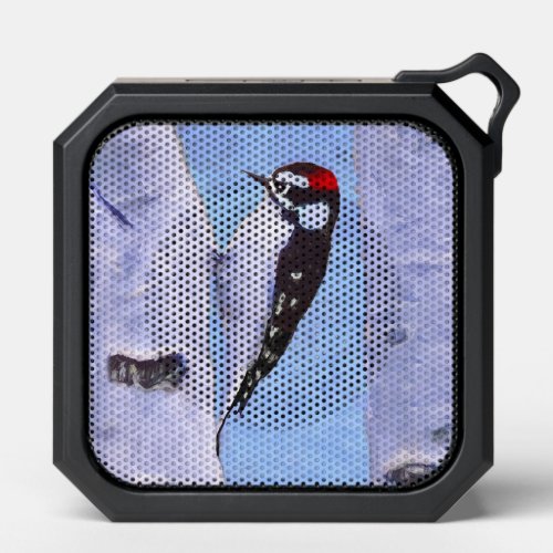 Downy Woodpecker Painting _ Original Bird Art Bluetooth Speaker