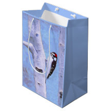 Downy Woodpecker Painting - Original Bird Art